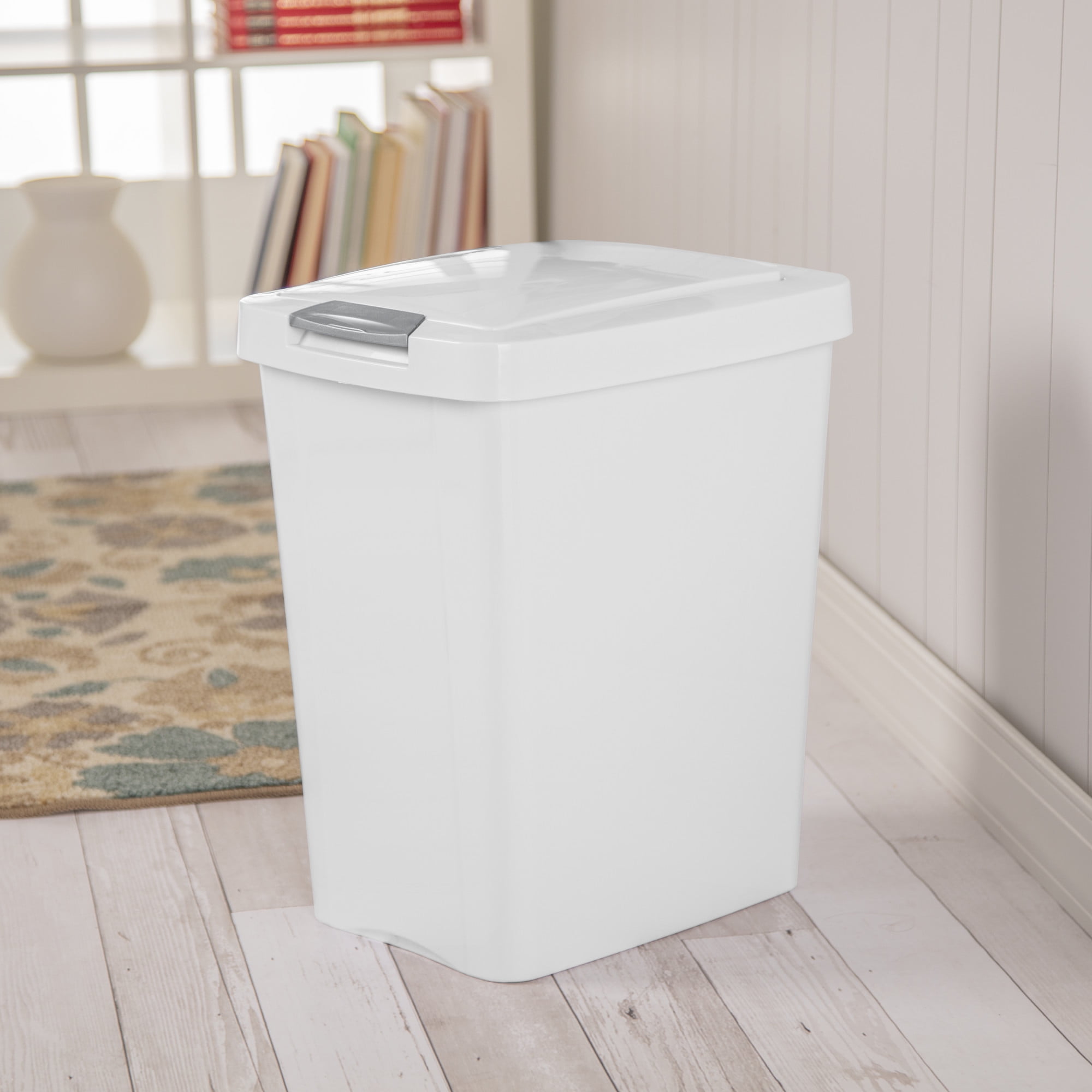 Sterilite 7.5 Gallon Slim Kitchen Garbage Bin, Touch Top Lid