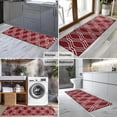 thumbnail image 2 of Burgundy and White Wavy Pattern Kitchen Rug Mat,Kitchen Runner Rugs Non Skid Washable,Decorative Kitchen Floor Mats for Kitchen,Sink,Laundry,17"X47", 2 of 5