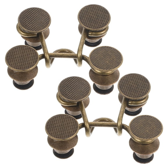 RENACLIPY 2Pcs Pants Adjusters for Jeans and Pants with Easy to Install and Remove Function Golden Square