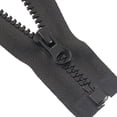 thumbnail image 6 of YiJuHui Black Plastic Toothed Zipper for Jackets Coats, Heavy Duty Separating Zipper, Smooth Pull Open End Zipper for Outerwear, Windbreaker, Garment Sewing and Repair 30cm, 6 of 9