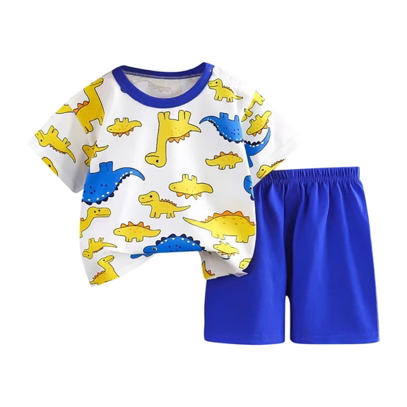 YunPes Children's Leisure Sports Suit Spring Summer and Autumn Comfortable and Fashionable Short Sleeved T Shorts Two Piece Suit