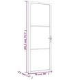 thumbnail image 2 of vidaXL Black ESG Glass and Aluminum Interior Door 1 Piece 29.9"x79.3" 1.4" Thick, 2 of 7