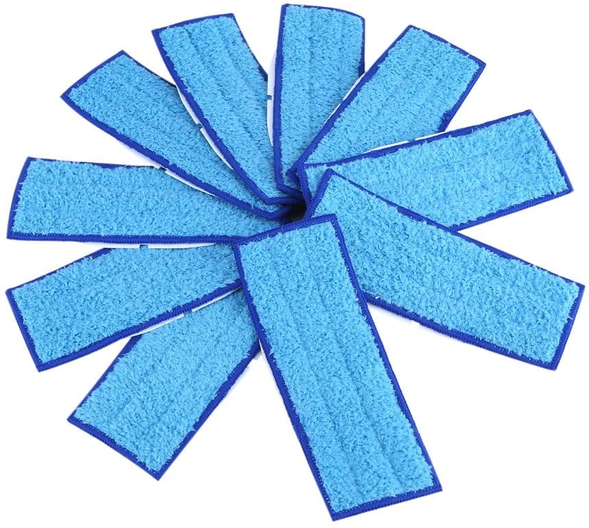 10 Packs Washable Cleaning Pads for iRobot Braava Jet 240/241 wet pad-Blue