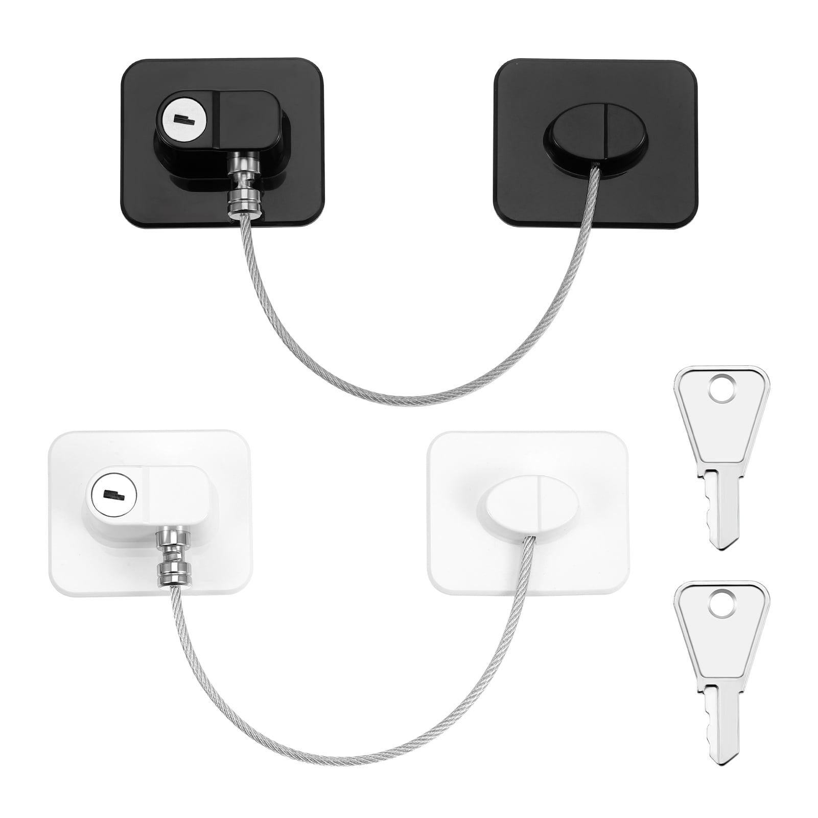 Topekada 2 Pack Cabinets Lock with Keys, Refrigerator Lock Freezer Lock for Toddler, Child, Adult, Multi Purpose Baby Kid Safety Deep Freezer Fridge Lock with a Key