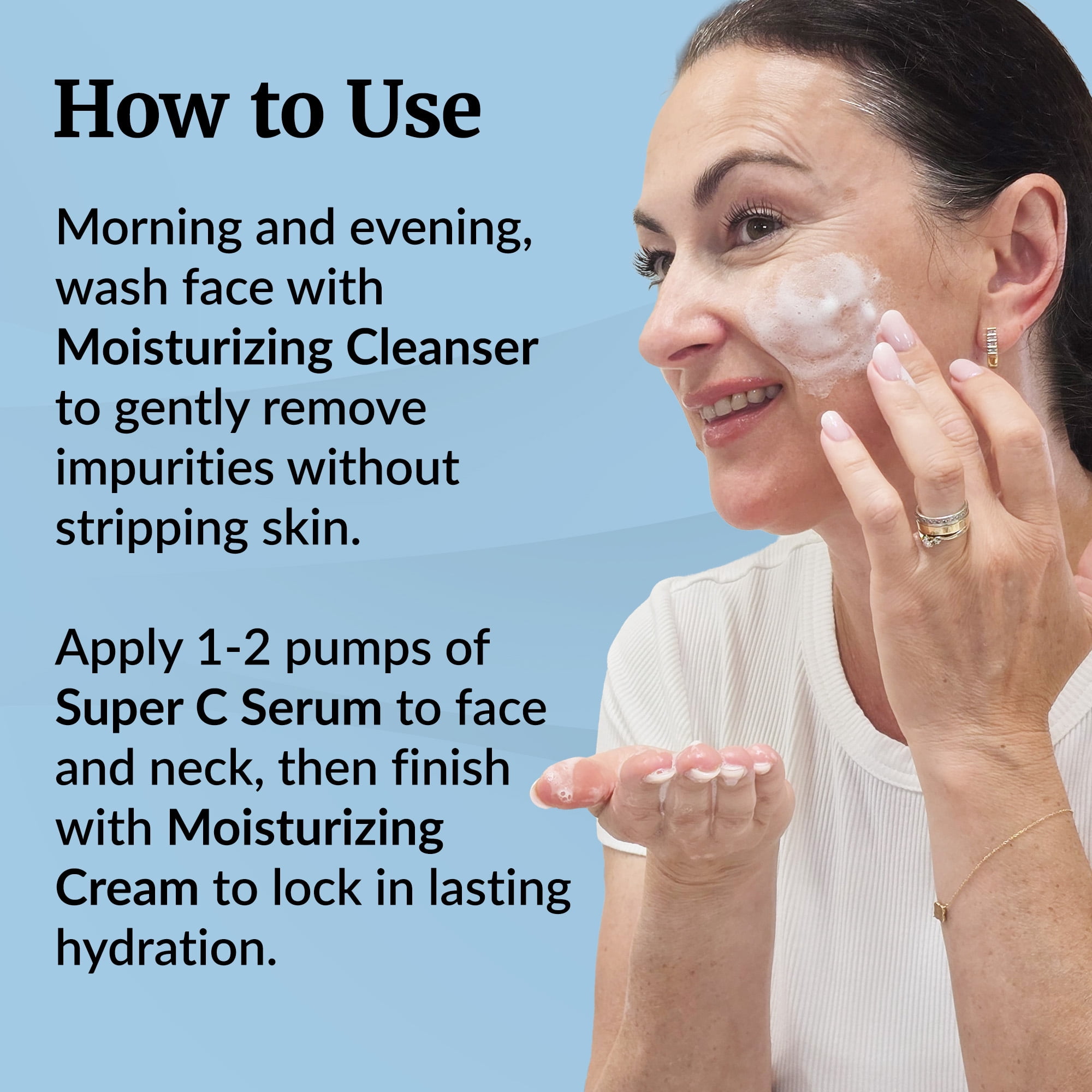 Vibriance Bundle Skincare Set | Super C Serum, Moisturizing Cleanser and Face Cream | Complete Kit for Radiant Beauty