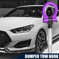 thumbnail image 2 of Unique Bargains Aluminum Alloy Round Front Rear Bumper Trailer Ring Eye Towing Tow Hook Screw for Hyundai Veloster 2012-2017 Purple, 2 of 6