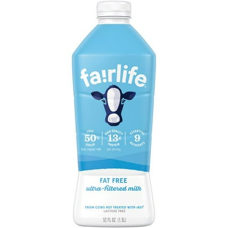 Fairlife Fat Free Ultra-Filtered Milk, 52 fl oz - Walmart.com