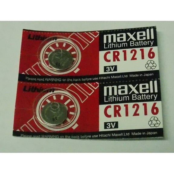Maxell or Panasonic CR1216 3 Volt Lithium Coin Battery