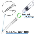 thumbnail image 2 of Utensilios de laboratorio Sirulken Luer Lock, 3 ml, 22 g, 25 mm, 50 unidades, 2 of 5