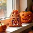 thumbnail image 6 of Ltvvegg Halloween Goodie Bags, Trick or Treat Bags, Pumpkin Halloween Candy Bags with Drawstring, Halloween Gift Bags Candy Pouches for Halloween Party Favors(4x6In), 6 of 7