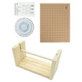 thumbnail image 4 of GUOOL Macrame Board with Pins Horizontal Line Shaft with Grids Blocking Board Handmade 12x16inch, 4 of 9