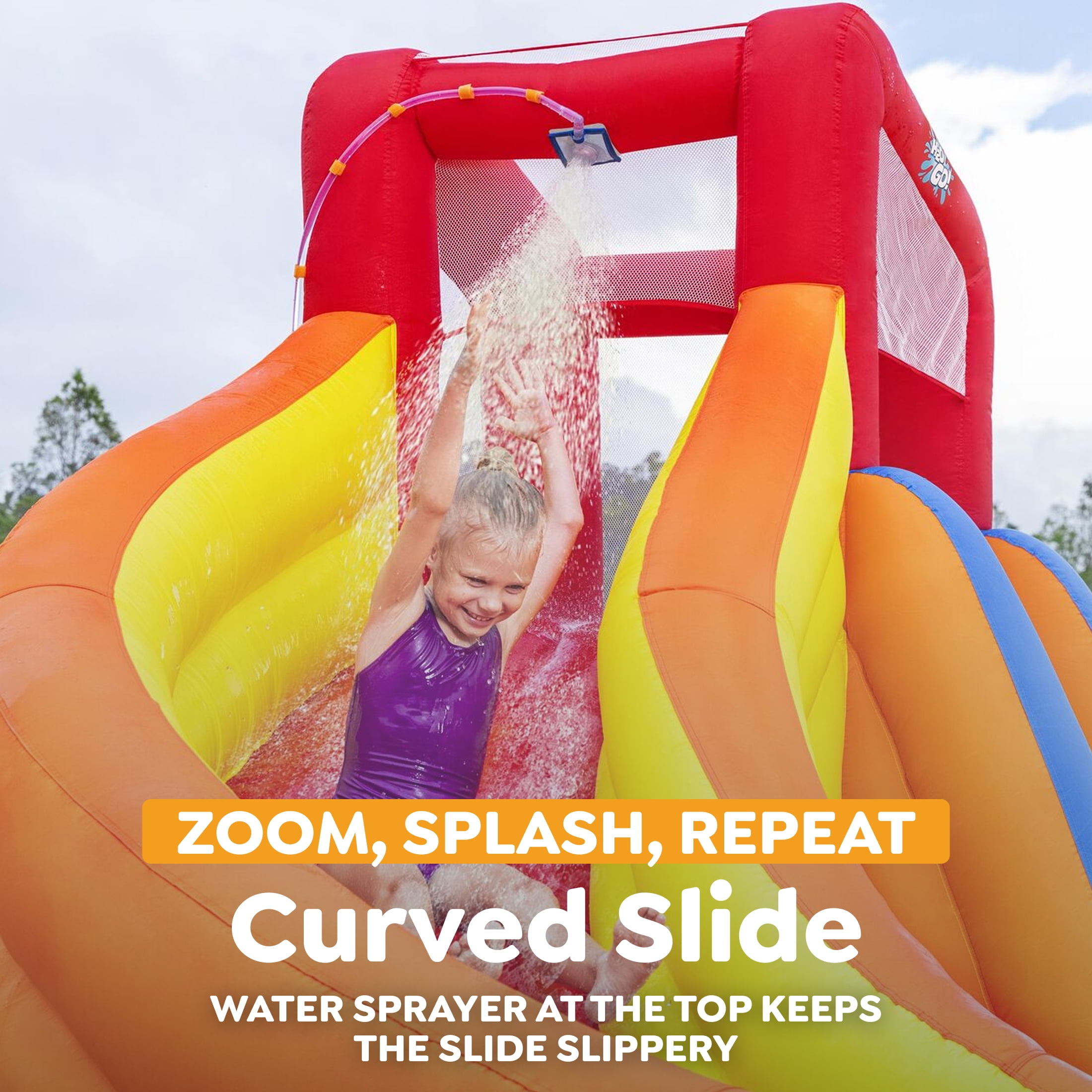 H2OGO! Splash Tower Kids Inflatable Mega Water Park