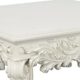 thumbnail image 3 of Ataa 50 Inch Square Coffee Table, Ornate Floral Carvings, Claw Feet, White, 3 of 6