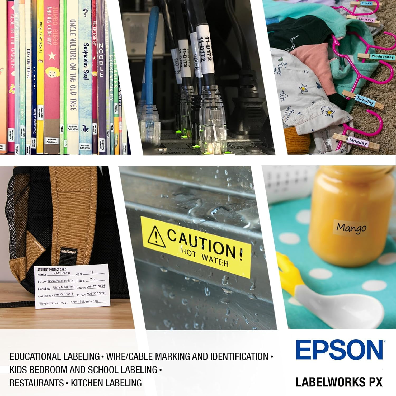 LABELWORKS  LW-PX300VP Industrial Label Maker Complete Kit - with Accessories, Sticker Labels, Magnetic Tape Compatible, Only Uses 203 & 205 Shrink Tube Tapes, Portable Handheld Printer