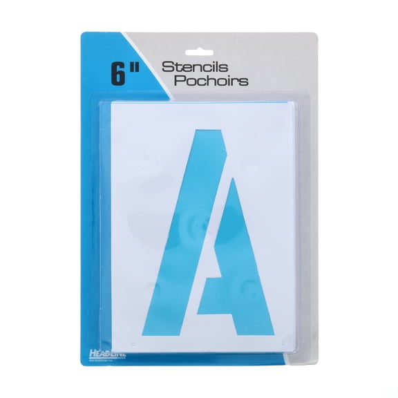 Headline/Geotype Lettering and Paint Stencils, 6", Capital Letters & Numbers