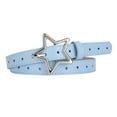 thumbnail image 2 of ZACPNCV Elastic Waist Belts for Girls Adjustable Buckle Stretch Belts Heart Buckle Waist for Pants Jeans Dress Sky Blue Free Size, 2 of 4