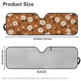 thumbnail image 3 of Psesaysky Orange Daisy Front Windshield Sun Shade Foldable Front Window Sun Shield Visor Fit for Off-road Vehicle Block UV Rays Car Accessories Heat Keep Car Cooler, 3 of 7