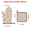 thumbnail image 3 of Oven Mitts and Pot Holders 4 Piece, Cowboy Sitting On Cow Back High Heat Slip Resistant Oven Mitt and Trivets Set Kitchen Oven Glove Pot Holders for Cooking Baking Grilling, 3 of 7