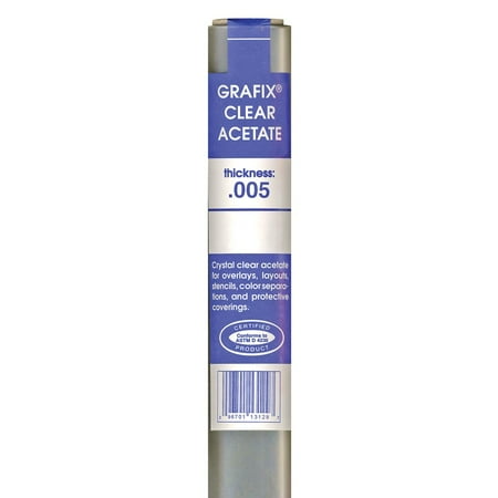 Grafix Clear Acetate Transparency Film, 25" x 25 ft, Clear