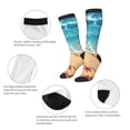 thumbnail image 5 of Haiem Tropical Beach With Starfish Socks, Funny Novelty Crazy Design Cotton Socks Sports Socks Knee High Socks For Men, Women,1Pairs - Gift For Working Friends, 5 of 8