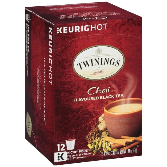 Twinings Chai Black Tea Blend K-Cup Pods for Keurig, 6 Count