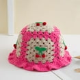 thumbnail image 5 of Women's Crochet Bucket Hat with Strawberry Design Summer Fashion Sun Hat, 5 of 5
