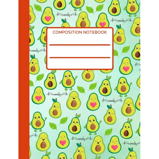 Avocado Cute Composition Notebook For Kids, Perfect For School Notes