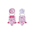 thumbnail image 2 of BemeyourBBs Toddler Baby Girl Swimsuit Infant Bathing Suit One-piece Swimsuits With Sun Hat Set Front Bow Rash Guard Spaghetti Strap Swimwear Summer Beach Wear, 2 of 9