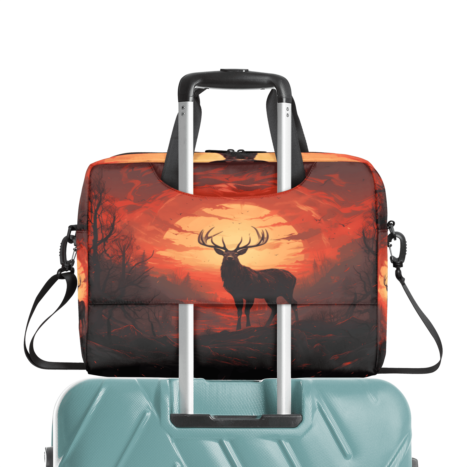 Herdesigns Deer Laptop Bag for Women Men, Computer Case Briefcase Messenger Bags, 15-15.6 inch Laptop Sleeve Shoulder Bag