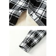 thumbnail image 4 of Chaquetas de hombre, chaqueta de camisa a cuadros de polar, chaquetas de trabajo de franela, camisa de leñador, abrigo informal con botones y bolsillos., 4 of 5