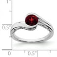 thumbnail image 2 of Primal Gold 10 Karat White Gold Garnet Bypass Ring, 2 of 4
