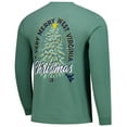 thumbnail image 3 of Men's  Green West Virginia Mountaineers Comfort Colors Merry Christmas Tree Long Sleeve T-Shirt, 3 of 3