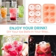 thumbnail image 6 of Baseball Ice Cube Tray with 6 Ball Compartments for Cocktails Soda and Summer Drinks Reusable Plastic Kitchen Freezer Mold, 6 of 6