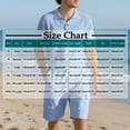 thumbnail image 3 of Paiyanr Cotton Linen Sets for Men Summer Breathable Tops Shorts 2 Piece Outfits Casual Short Sleeve Drawstring Waist Workwear Beach Shorts Sets, 3 of 9