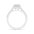 thumbnail image 2 of ANGARA Natural Cushion Halo Diamond Ring with Accents in 14K White Gold for Women (Size-4.9mm| Color-H| Clarity-SI2) | April Birthstone, Anniversary, Jewelry Gift for Women | Natural Diamond Ring, 2 of 9