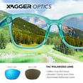 thumbnail image 3 of Square Polarized Mirrored Sunglasses for Women Colorful 80's Anti-Glare TR90 Frame UV Protection Sun Glasses, 3 of 7