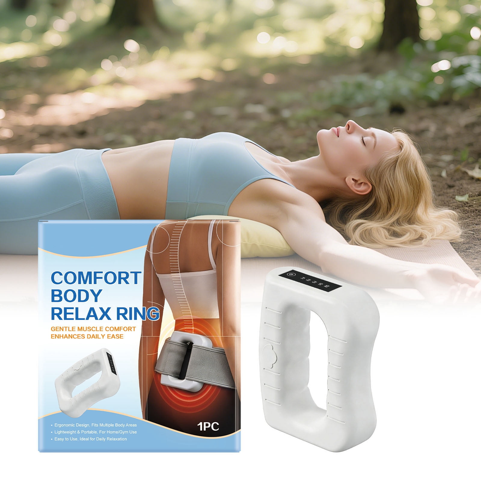 EGNMCR Body Fascia RingElectric Fascia Massagers Tool For Muscle Recovery And Relaxtion Handheld Massagers Belt For Back Waist Thigh Arm Massager Massagers