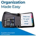 thumbnail image 4 of Case-it Workstation Zipper Binder 6 Pack - 1.5 Inch O-Rings - Padded Pocket that holds up to 13 Inch Laptop/Tablet - Multiple Pockets - 300 Page Capacity - Comes with Shoulder Strap - LT-117-C, Black, 4 of 6