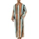 thumbnail image 4 of CAMISAS DE NOCHE RAYADAS INSPIRE CHIC para hombres, pijamas de manga larga con cuello en V, ropa de noche en naranja y azul, 4 of 4