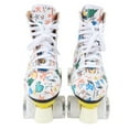thumbnail image 1 of Patines De Ruedas De Graffiti Blancos, Patines De Ruedas De 4 Ruedas Para Patinaje Seguro Para Niños Para Patinaje En Interiores, 1 of 8