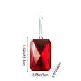 thumbnail image 3 of Slhenay Christmas Hanging Decoration Jewel Ornaments for Xmas Tree Glitter Plastic Gem for Xmas Wedding Holiday Party Decor Square (Red), 3 of 6