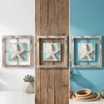 thumbnail image 7 of Cififendec Mediterranean Seashell Wall Plaques, 9.84", Wooden Distressed Frame 3D Coastal Hanging Art for Bedroom Beach Homestay Wall Decor, 7 of 7