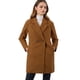 thumbnail image 1 of Abrigos de invierno raglán cruzados con solapa con muesca para mujer marrón M, 1 of 6