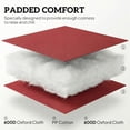 thumbnail image 3 of Outsunny Folding Patio Chairs Set of 2, Padded High Back Lawn Chairs with Armrests, 600D Oxford Fabric, Portable Outdoor Camping Chairs, Red, 3 of 9