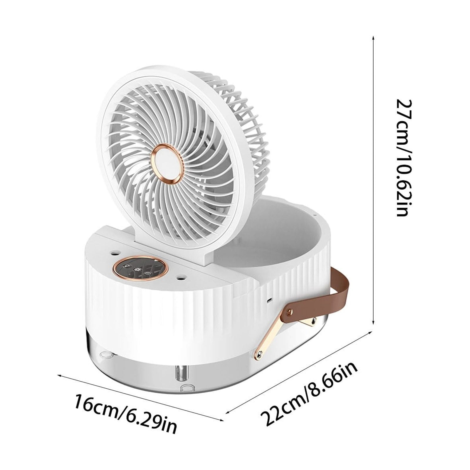 Lenkho Misting Desk Fan, Battery Operated Cooling Fan with Hydrating & Moisturizing Function, 3 Adjustable Wind Speeds, USB Rechargeable Personal Fan for Home, Dorm, Office, Bedroom & Kitchen