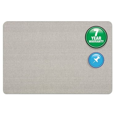 Quartet Oval Office Fabric Bulletin Board, 36" x 24", Gray, Easy Installation