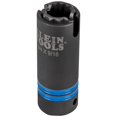 thumbnail image 1 of Klein Tools 66031 3-in-1 Slotted Impact Socket, 12-Point Deep Sockets, Coaxial Spring Loaded, 3/4 and 9/16-Inch Hex Sizes, 1/2-Inch Drive, 1 of 8