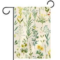 Cute Herbs and Floral Meadow Herbs Collection Garden Flag Double Sided House Flag for Outdoor Home, Personalized All Year Round Yard Decor 12 x 18 Inch