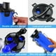 thumbnail image 3 of Botella de agua para perros con 2 cuencos plegables, botella portátil 2 en 1 para agua y comida para perros, gatos y mascotas, botella de viaje para paseos, ejercicio, senderismo y acampada (azul), 3 of 5