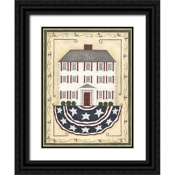 Shamp, Cindy 25x32 Black Ornate Wood Framed with Double Matting Museum Art Print Titled - White House